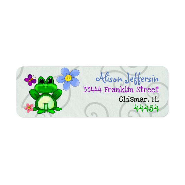 Happy Frog In Spring RETURN ADDRESS (Front)