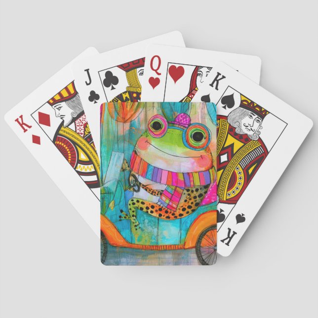 Happy Frog Joyful Roadside Adventure Playing Cards (Back)