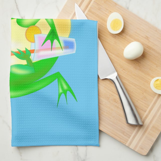 Happy Frog Kitchen Towel (Quarter Fold)