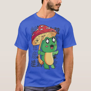 Happy Frog Mushroom Kawaii Japan Cottagecore Aesth T-Shirt