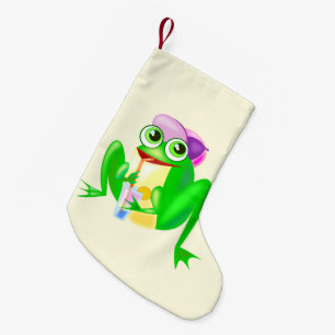 Happy Frog Small Christmas Stocking
