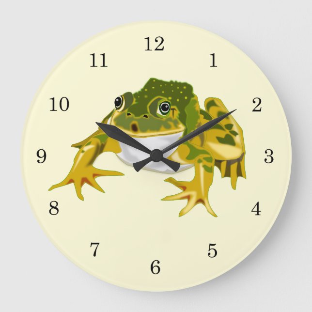 Happy Frog Wall Clock - Customizable (Front)