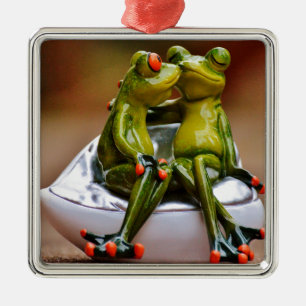 Happy Frogs Metal Tree Decoration