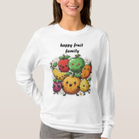 happy fruit family dancing fruit white