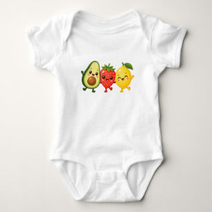 Happy Fruit Friends Baby Bodysuit