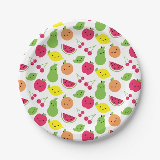 Happy Fruit Paper Plate (Front)