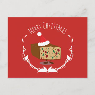 Happy Fruitcake Merry Christmas   Postcard
