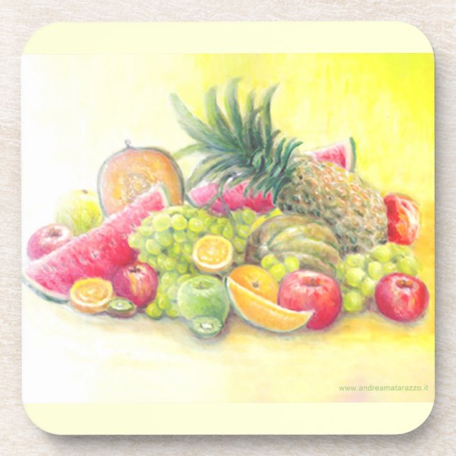 Happy fruits   coaster (Front)