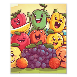 Happy Fruits Gift For Kids Photo Print