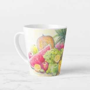 Happy fruits   latte mug
