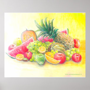 Happy fruits poster
