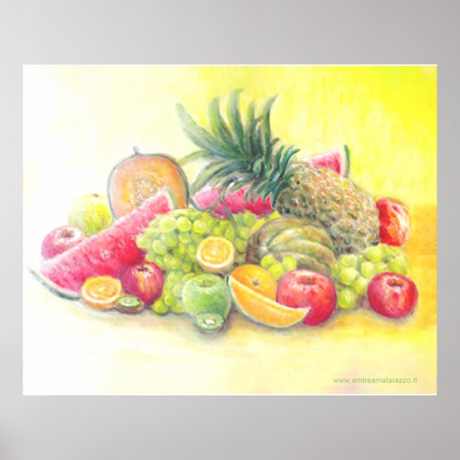 Happy fruits poster (Front)