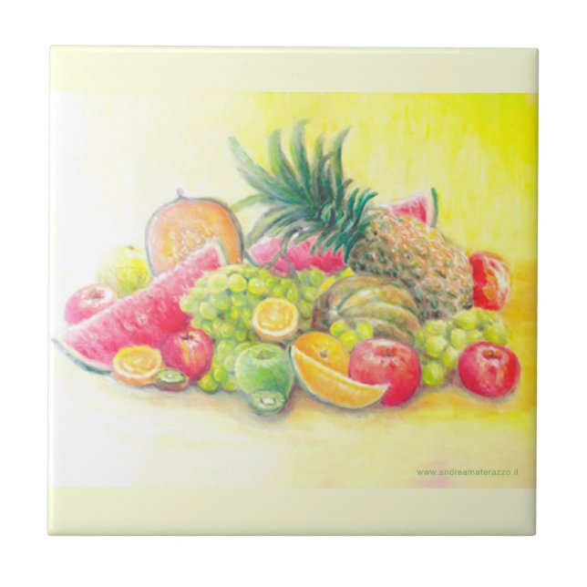 Happy fruits   tile (Front)