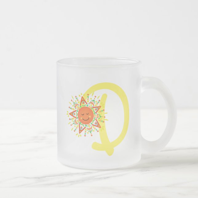 Happy fuel "D" Frosted Glass Coffee Mug (Right)