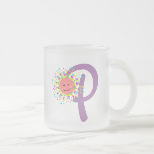 Happy fuel "P" Frosted Glass Coffee Mug