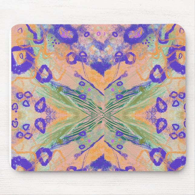 Happy fun coloured mirror image mouse pad (Front)