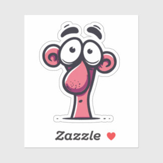 Happy Funny Monster Sticker – Smiling Cartoon Char