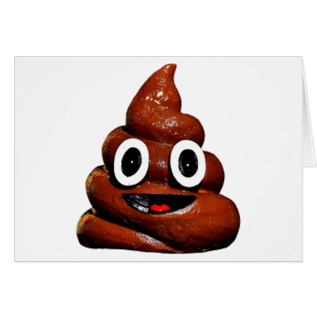 happy funny poop emoji (Front Horizontal)