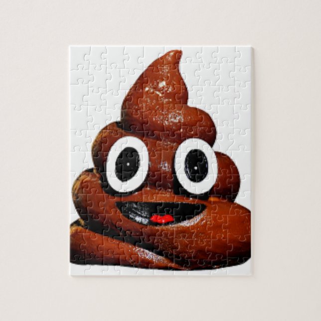 happy funny poop emoji jigsaw puzzle (Vertical)
