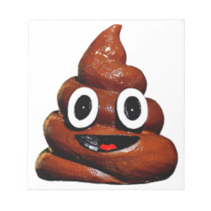 happy funny poop emoji notepad