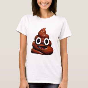 happy funny poop emoji T-Shirt