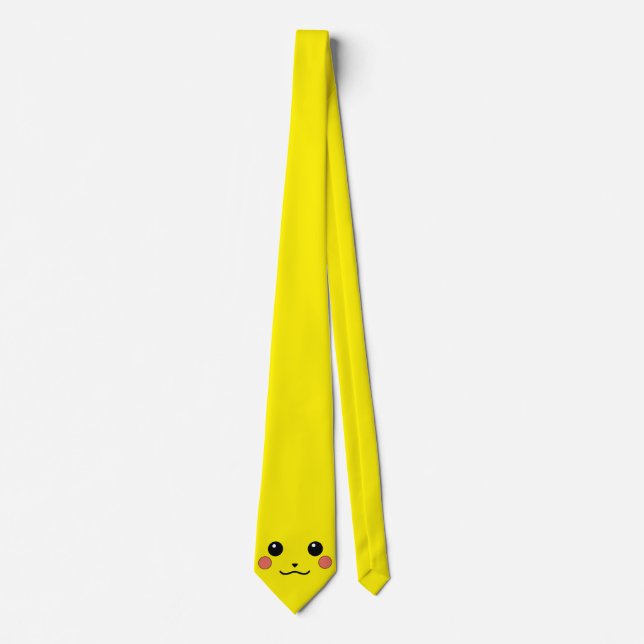 Happy Furry Anime Friend Face Necktie (Front)