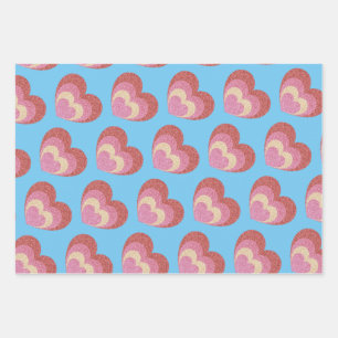 Happy Galantines And Valentines Day Wrapping Paper Sheet