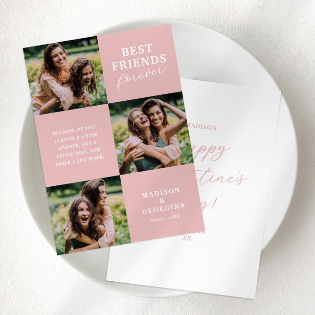 Happy Galentines Day 3 Photo Holiday Card (Creator Uploaded)