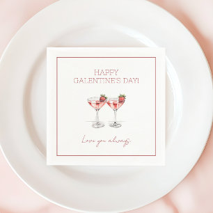 Happy Galentine's Day Cocktails  Love You Always Napkin
