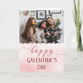 Happy Galentine's Day Custom Photo Holiday Card