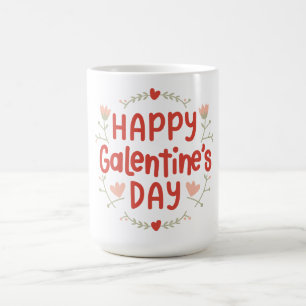 Happy Galentines Day - floral design Coffee Mug