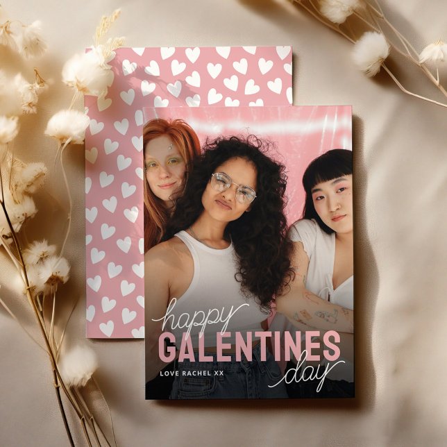 Happy Galentines Day Friends Photo Holiday Card (Creator Uploaded)
