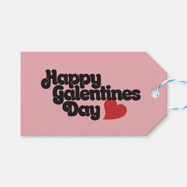 Happy Galentines Day Gift Tags (Front (Horizontal))