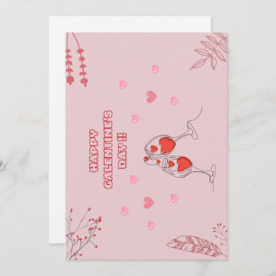 Happy galentine's day holiday card