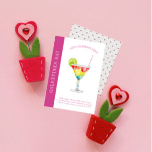 Happy galentines day modern friendship valentines holiday card