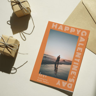 Happy Galentine's Day Photo Collage Couple Folded Postcard