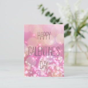 Happy Galentine's Day -  Pink Sparkles Postcard