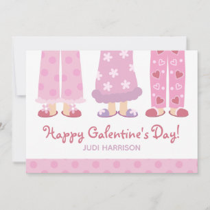 Happy Galentine's Day Pyjamas Valentine's Card