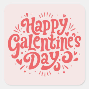 Happy Galentine's Day Square Sticker