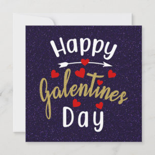 Happy Galentines Day Valentines Flowers Card