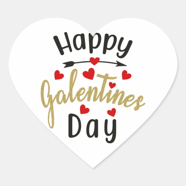 Happy Galentines Day Valentines Love Friendships Heart Sticker (Front)