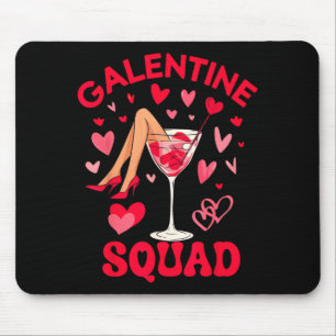 Happy Galentines Squad Valentine's Girls Day Febru Mouse Mat