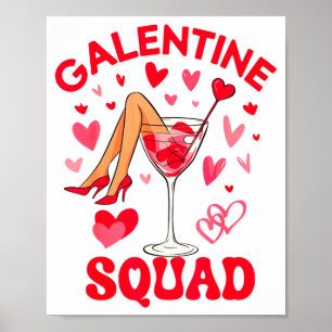 Happy Galentines Squad Valentines Girls Day Febru Poster
