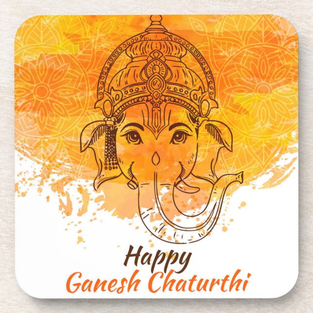 Happy Ganesh Chaturthi Coaster (Front)