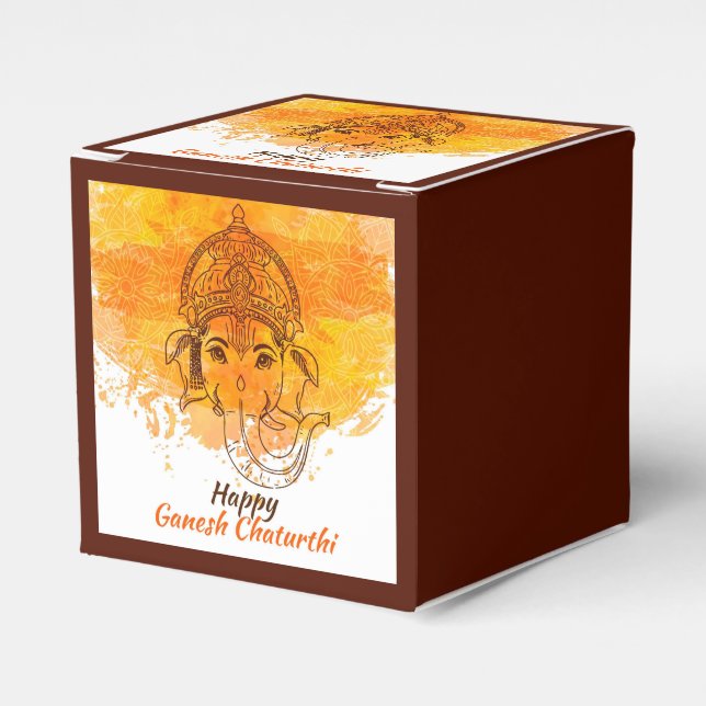 Happy Ganesh Chaturthi Favour Box (Front Side)
