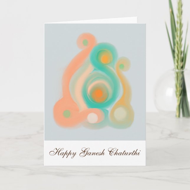 Happy Ganesh Chaturthi Greeting Card (Front)