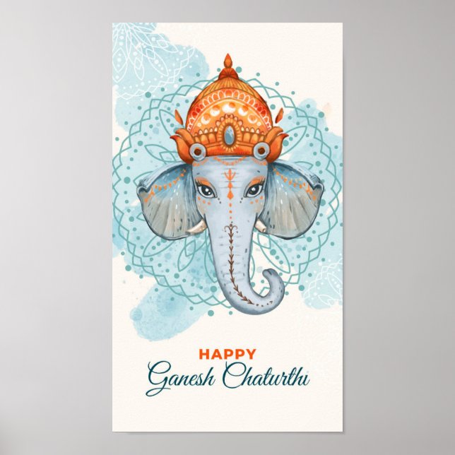 Happy Ganesh Chaturthi Poster (Front)