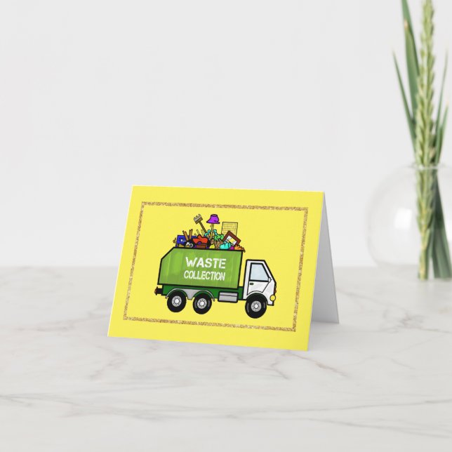 Happy Garbage Man Day Trivia Greeting Card (Front)