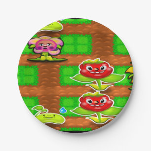 Happy Garden Paper Plate