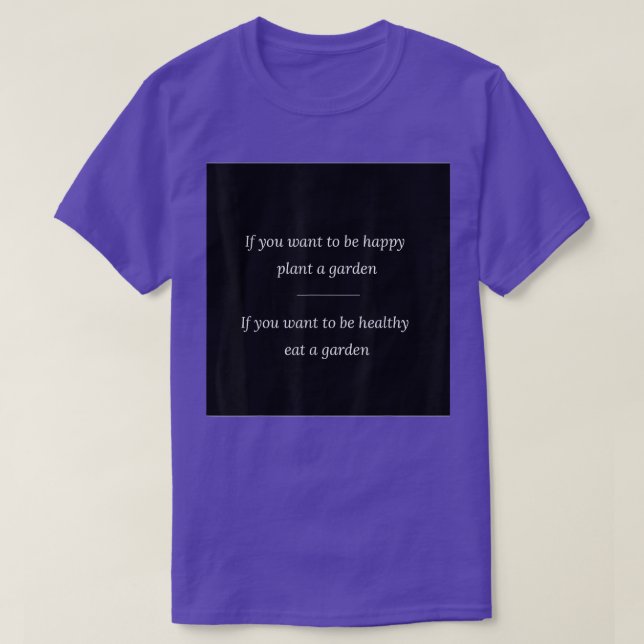 Happy Garden Plant Eat Vegan Vegetarian  T-Shirt (Design Front)